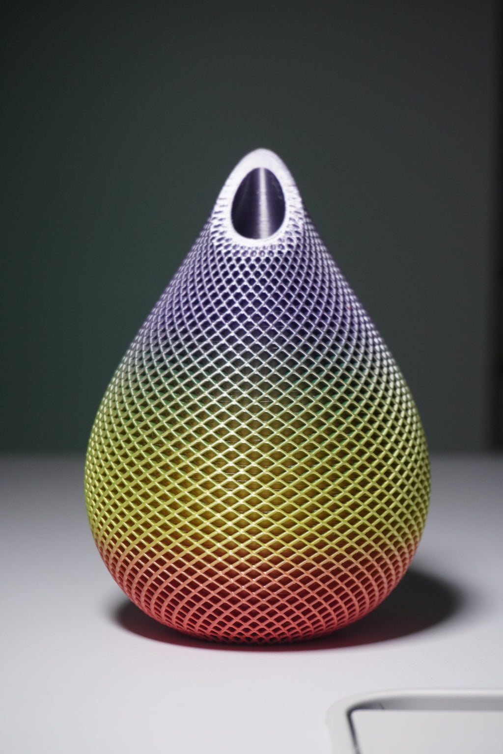 Aura Swirl 3D-Printed Art Vase