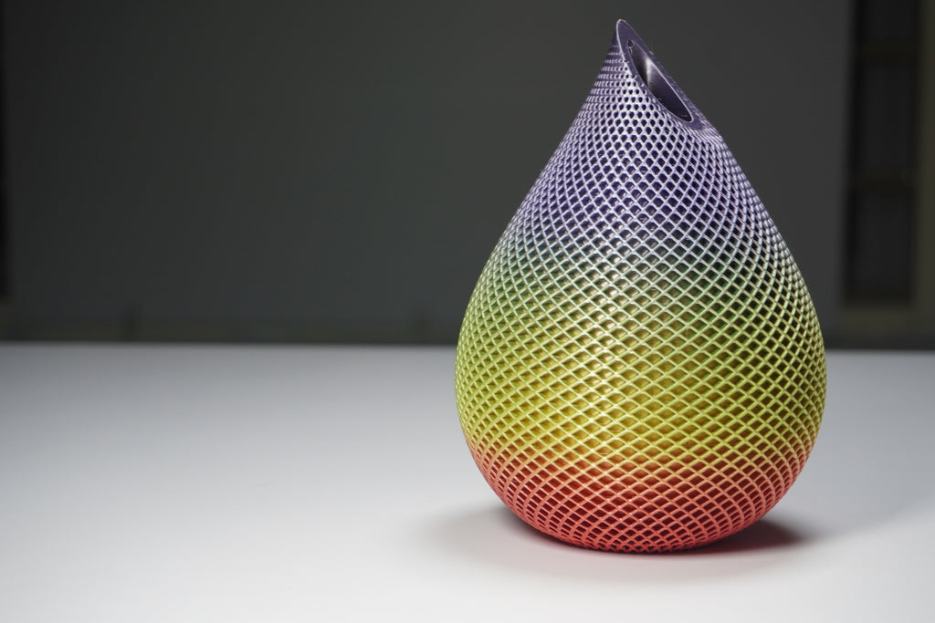 Aura Swirl 3D-Printed Art Vase