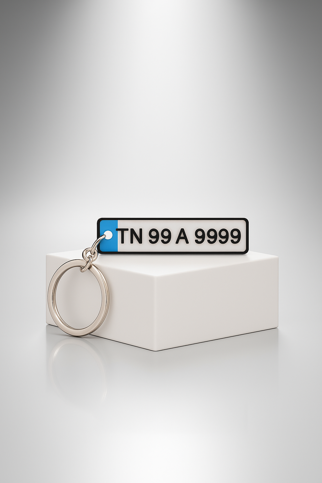 number plate keychain
