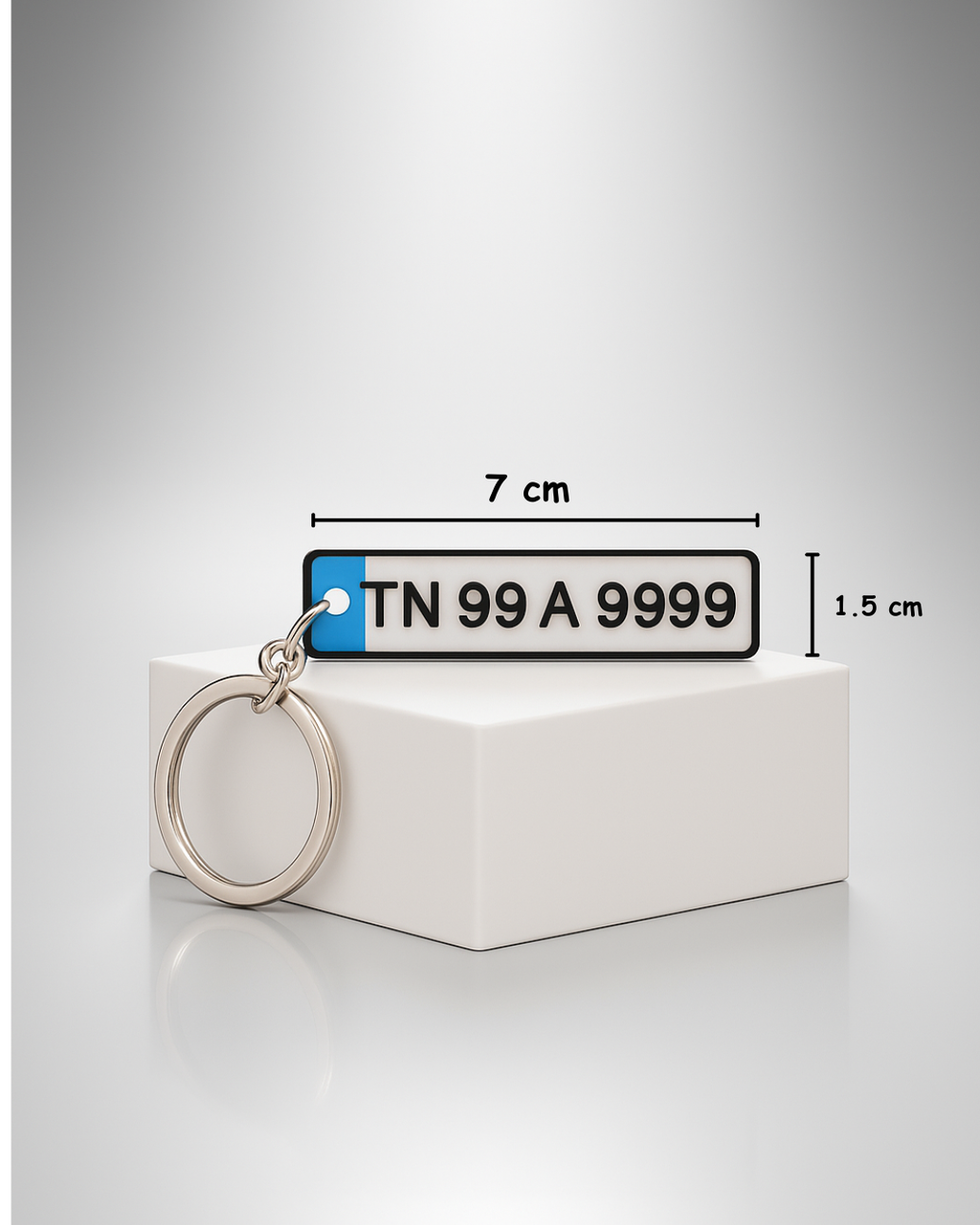 number plate keychain