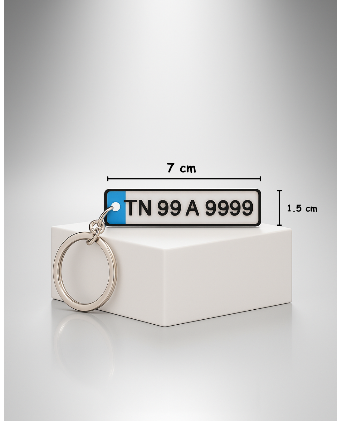 number plate keychain